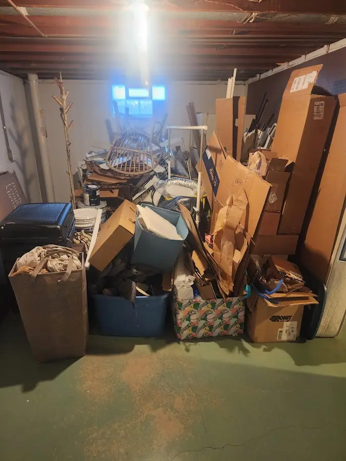 Roll-off dumpster container at job site for 20 Yard Dumpster Rental in Oxford